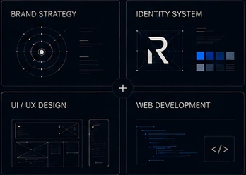 Brand strategy, identity system, UI and UX design, and web development visual DNA